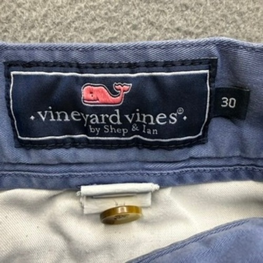 Vineyard Vines Shorts Mens 30 Blue Chino USA Flag Whale Embroidered Preppy - Picture 2 of 12